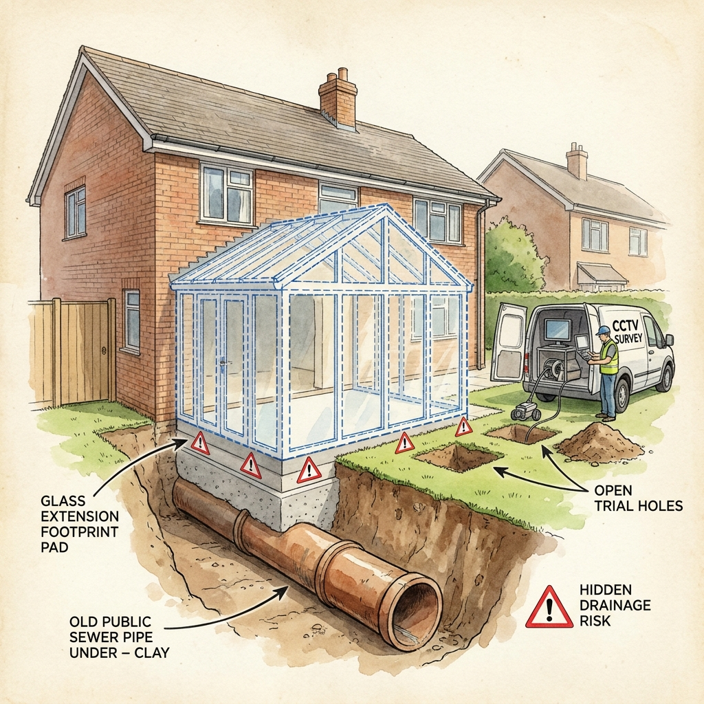 Why Your Extension Budget Could Hide a Buried Sewer Problem - Structural Engineer Huddersfield | The Beam Doctor